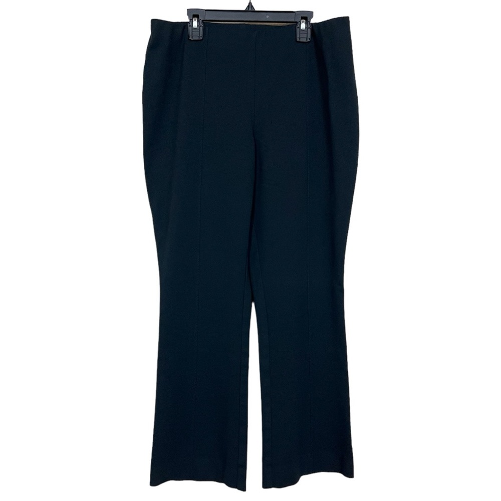 J. Jill Black Pull On Ponte Stretch Knit Barely Boot Cut Pants Size Medium